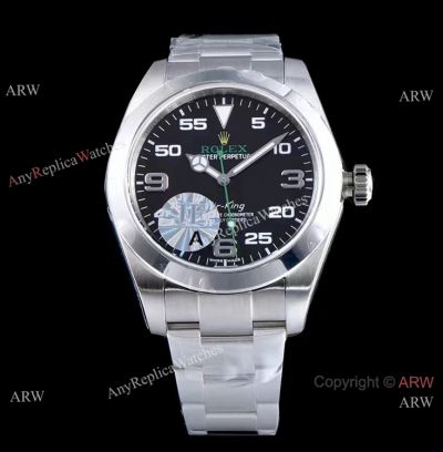 Swiss 3131 Rolex AirKing Replica Watch - Stainless Steel Airking Rolex Replica